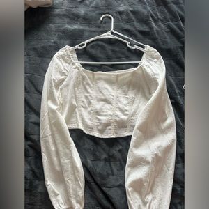 New with Tag Crop White Shirt